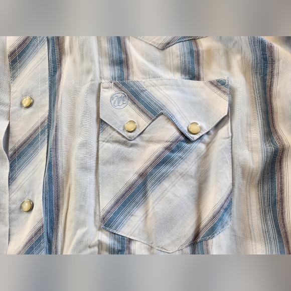 Wrangler Pearl Snap Shirt 2XL - Picture 3 of 5